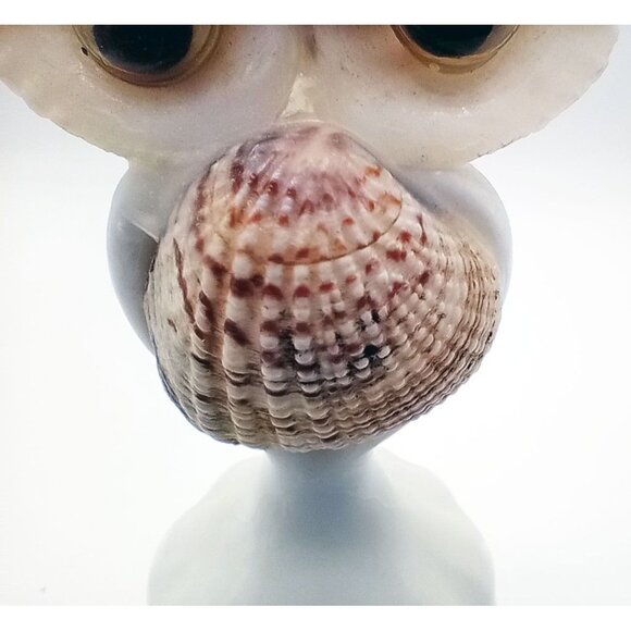 Bell Seashell Owl Googly Eyes Ceramic Vintage Art 4 In Gift Corp Nautical Decor - Picture 5 of 16